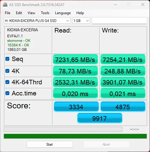 Kioxia Exceria Plus G4, SSD NVMe PCIe 5.0 - Análisis Kioxia Exceria Plus G4, SSD NVMe PCIe 5.0 - Análisis